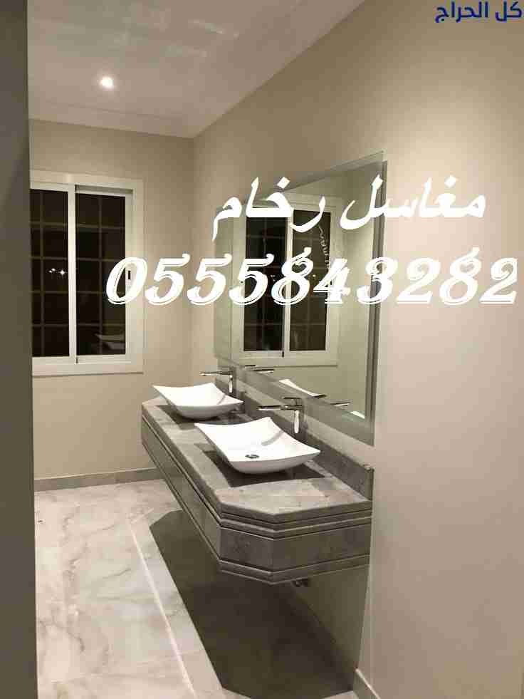 مغاسل رخام , ديكورات حمامات فاخرة